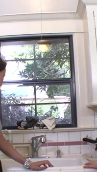Lily Cade And Ryan Keely fuck in the kitchen.