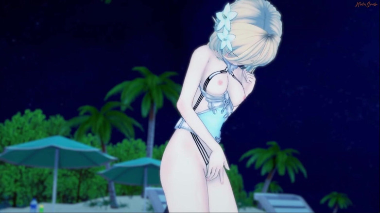 Hentai Smash: Lumine frota y dedos su coño hasta el orgasmo. Genshin,...