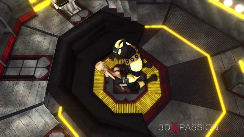 3dxpassion: Cachonda joven rubia follada duro por sci-fi anubis en la...