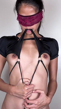 Small Tits, Big Nips: Asian Teen Outfit Strip & Nipple Play - 4 Hot Outfits for More Solo Nipple Worship