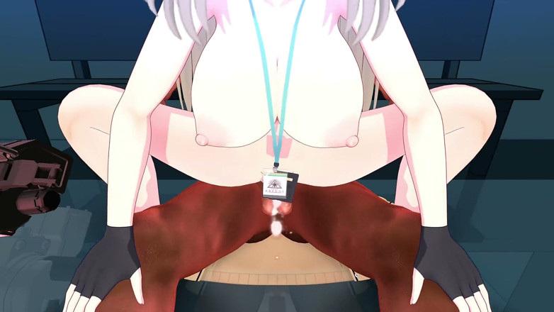 NSFWOtaku: Blue Archive - Top Student Nonomi Gläder Sensei - 3D Hentai Animationer