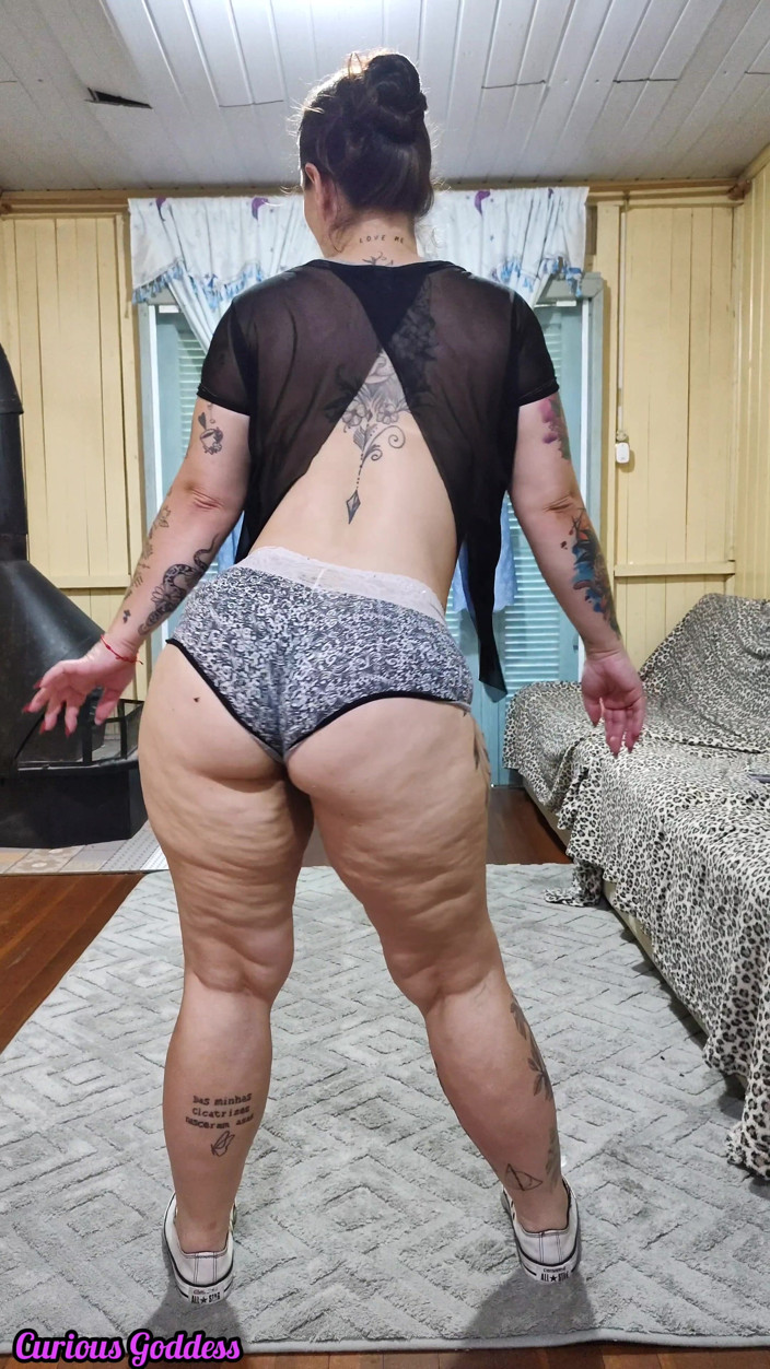 Adrian And Curious: Curious Goddess - Getting Naked, Just Wearing Converse Sneakers, Showing off...