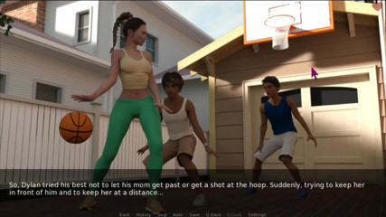 Visual Novels: Manželka a nevlastní matka, část 34 - student se dotýká zadku, zatímco si...