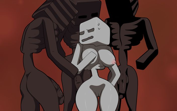 DsAnimation: Minecraft 3 Black Skeletons and 1 White.porn Videos 2025