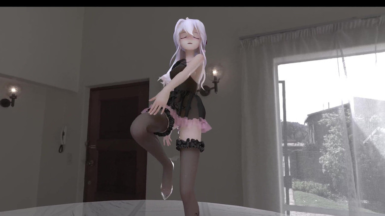 MikuMotion: [mmd] 弱音chocolate Cream Black Stockings; Dress; Butt Plug; Anal Beads; Erotic...