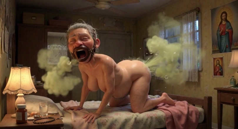 YOUR BEST FANTASY: La nonna di 90 anni scoreggia forte e puzzolente in camera...