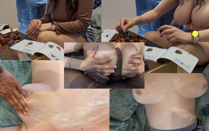 ScarletXoXo: Tit Fuck Big Cumshot on My Big Boobs While Trying...