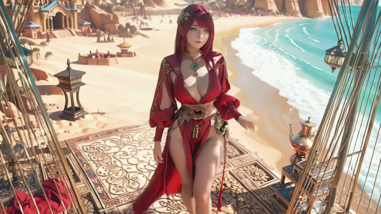 Seraphina Vale: Ratu merah di padang gurun! Sore yang malas di Golden...