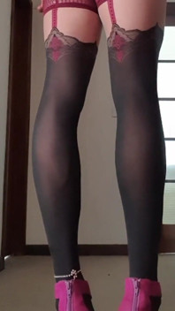 Sissy Slut Showing off Her Filthy Long Legs and Perfect Ass. Super Sexy Slut!