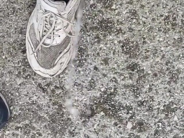 Friend Is Holding My Cock While Im Peeing on the Ground Outdoor (Idmir Sugary)