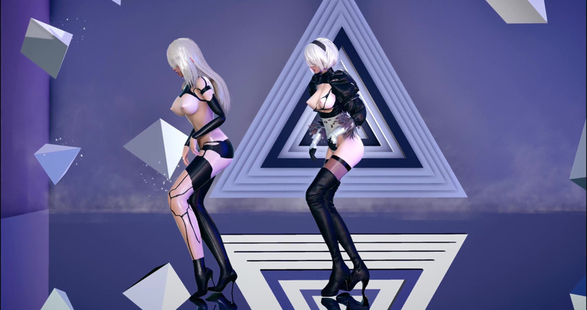 3D-Hentai Games: Dreamcatcher - tek gözlü striptiz Nier Automata 2B 2A