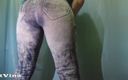 Wet Vina: Peeing in Jeans Pants with Big Sexy Ass