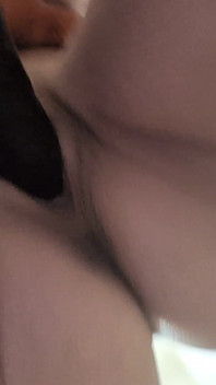 Hot Solo Amateur Female Playing with a Big Toy with Her Tight Pink Pussy