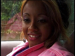 Lucky Cooch: Picked up ebony with colored hair gives a nice blowjob...