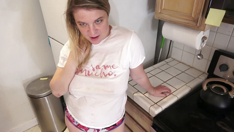 Erin Electra: Stepbro home from college fucks younger stepsister in the kitchen