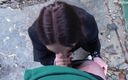 PolySweet: Девушка-блоггер сосет у мужика на заброшенном месте, кончает на ее лицо