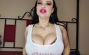 Princess18_: Enorme glanzende roze lippenstiftlippen, bubbelgom, liptrilling 4k