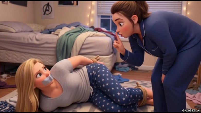 Gagged AI Cartoons: Expérience de coloc lesbienne
