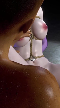 3D una troia con grandi tette fa sesso bDSM hardcore con un vecchio cazzo