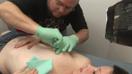Hot Girlz: Cute chubby teen gets her tits pierced