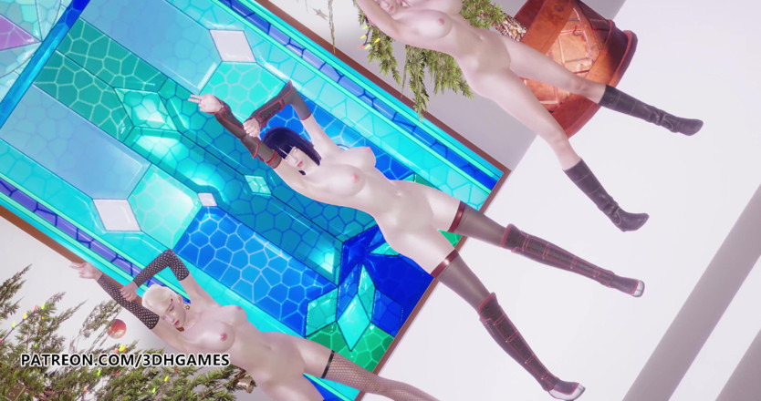 3D-Hentai Games: Двічі - відчуйте особливий стриптиз іно сакура хіната, 3d еротичний танець наруто хентай