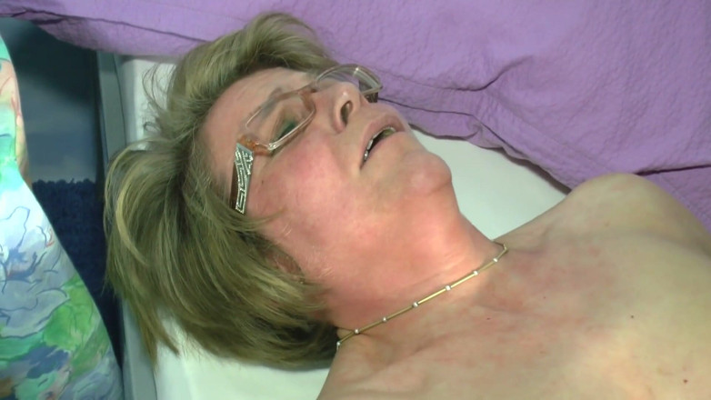 Mature Climax - 100% Mature Videos: Spex mature with small tits gets cum in mouth