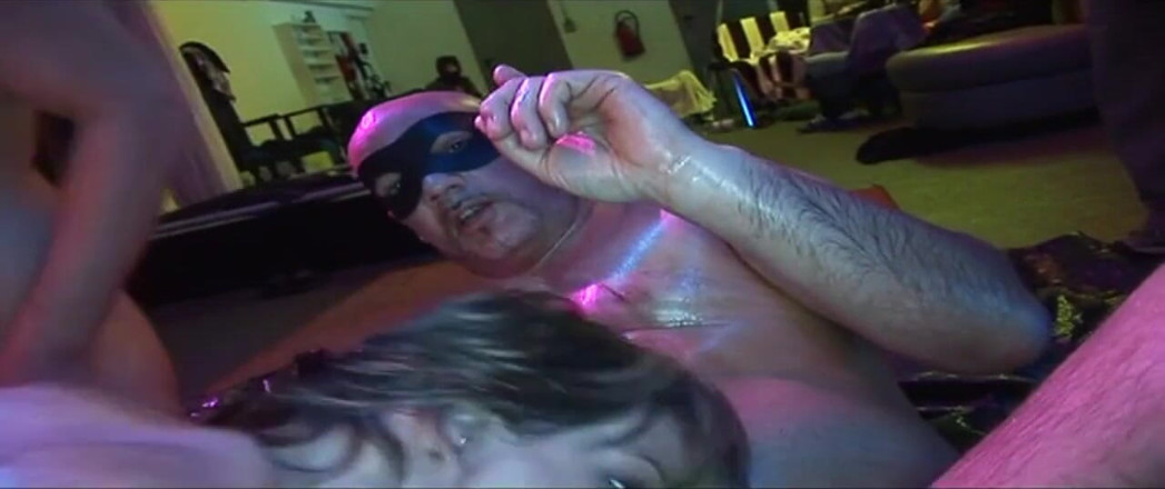 EroticEntertainment.Club: Mature Brunette Gangbanged by Horny Studs in Sloppy Orgy