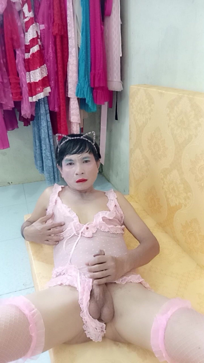 nguyen dang thien tri: 穿着性感内衣的变性人色情片做爱操鸡巴太快了