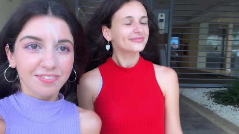 Katty West: Sąsiedzi proszą o wytrysk na ich urocze twarze podczas publicznego...