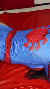 Mujer araña dominadora Ahegao tetas y culo chupando
