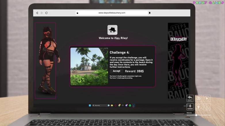 Porny Games: Steps of Debauchery - heißer strandtag, der einen alten mann glücklich...