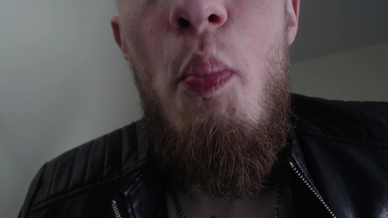 Hunky time: Master in the Leather Jacket Is Drooling
