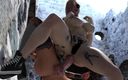 Gameslooper Sex Futanation: Sex i Medelhavet med blonda rockstjärnor - 3D Futa -animering