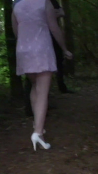 Naughty Brunette MILF Heads Into the Woods for a Dirty Dogging Mission