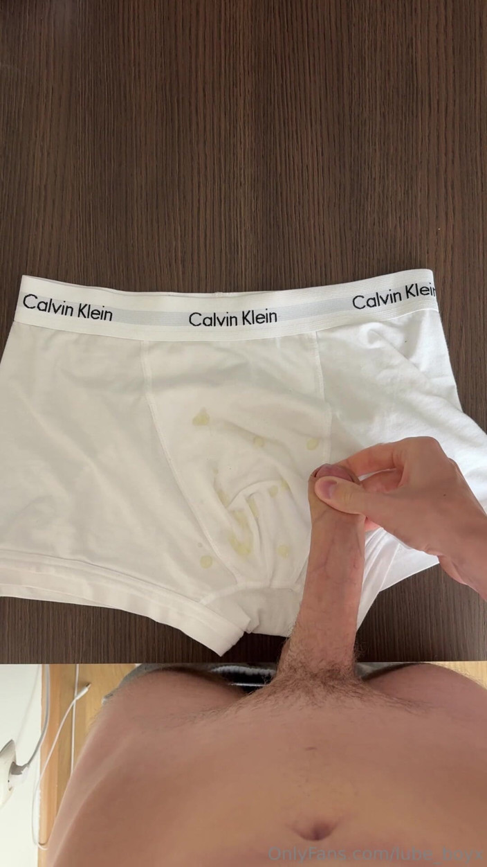 Lubeboyx: Ejaculare proaspătă pe Boxerii mei Calvin Klein