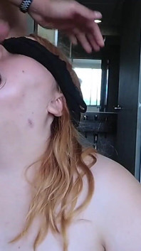 Gordinha bondage cadela com porra na boca