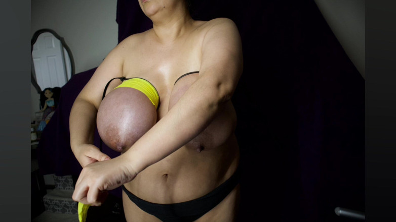 VeeVee Vixen: Hucow Milking Tied Udders Slide Show Part 4