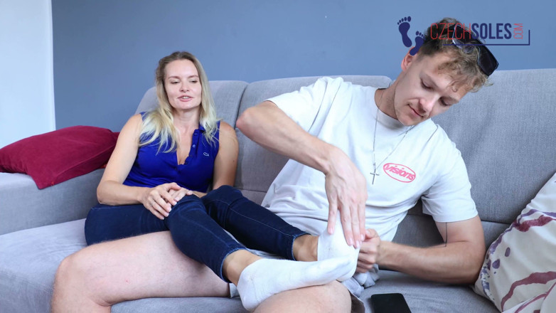 Czech Soles - foot fetish content: Massaging My Stepsister's Stinky Feet After Work