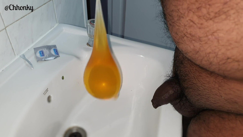 Denim Tiger: Pissing in a condom