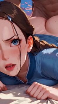 Anime Ai: Temizlikçi kız, penisimi görüyor ve dayanamıyor.