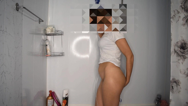 Risky Hairy Couple: Gizli videom çevrimiçi - duşta lavman