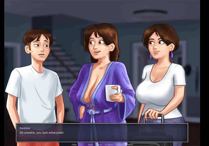 Dirty GamesXxX: Sommarsaga: hans nya rumskompis är en het MILF med stora bröst...