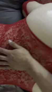 Horny Mature Neighbor Sexy Red Lingerie