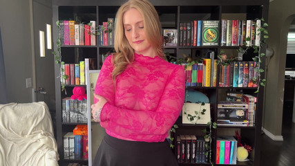 Nerdy Nympho: [4k] Transparante roze top passen