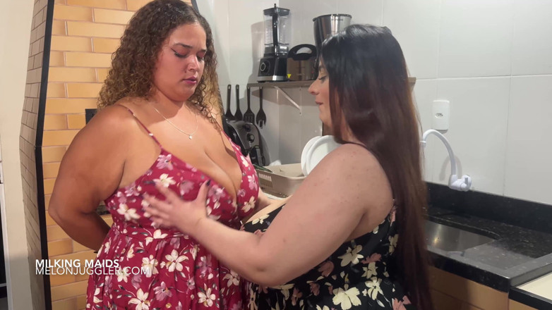 Melon Juggler: The Latina Milkmaids Analua BBW &amp; Julia Leite