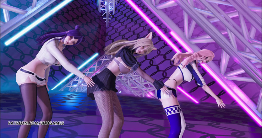 3D-Hentai Games: Twice - Breakthrough striptease Ahri Kaisa Seraphine league of legends kda...