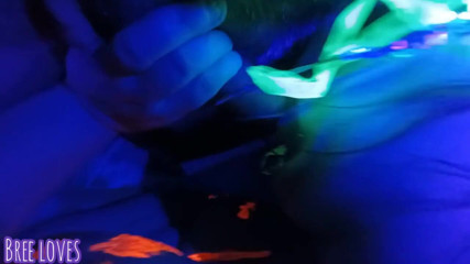 Bree Loves: Neon party ends with a blowjob