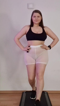 Trying on Sheer Shorts & Walking on Treadmill in Sneakers While Sharing My Fantasies About You