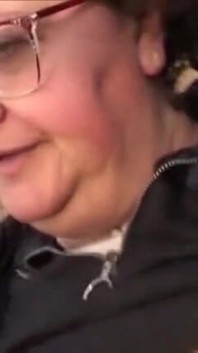 La vecchia ragazza bbw succhia il suo cazzo all'aperto in primo piano