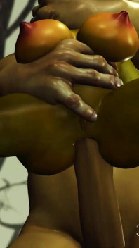 Зелений монстр Огре жорстко трахає збуджену жінку Гобліна Арвена в зачарованому лісі